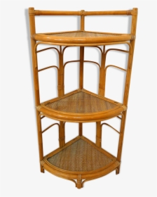 Vintage Corner Shelf In Rattan And Wicker   Src Https, HD Png Download, Transparent PNG